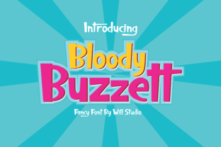 Bloody Buzzett Display Font for Whimsical Craft Projects