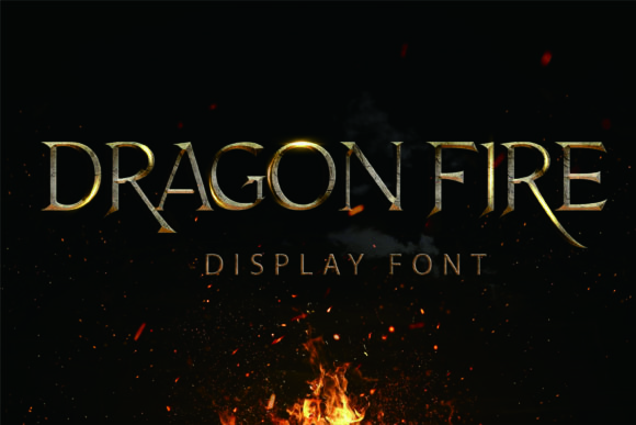 Dragon Fire Display Font for Web Design and Branding