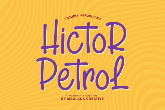 Hictor Petrol: A Handwritten Sans Serif Font for Creative Crafters