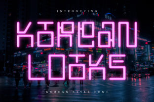 Korean Looks Font for Futuristic Editorial Design